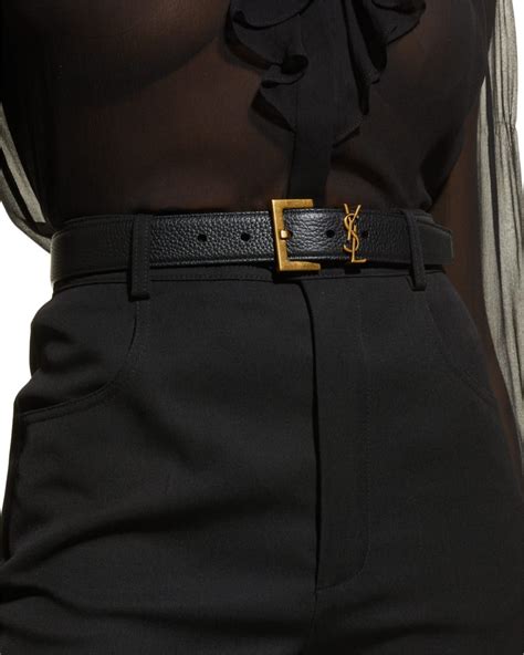 real ysl belt|YSL belt women's outfit.